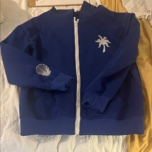 Kids Blue Jacket with Palm Tree Design